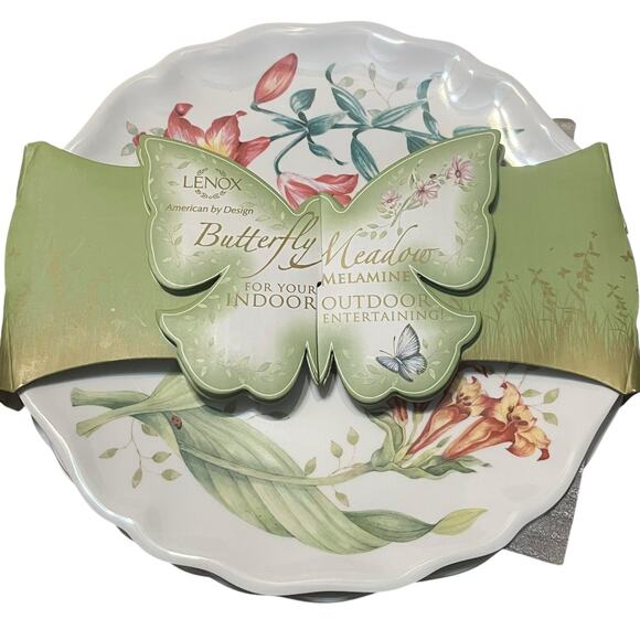 Lenox Butterfly Meadow Melamine Accent Plates Set of 4 - Picture 2 of 4